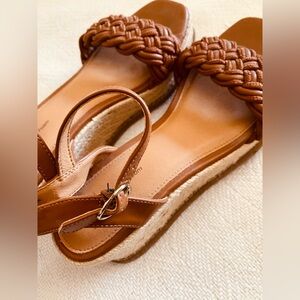🤎 Braided Wedge Sandals in Brown